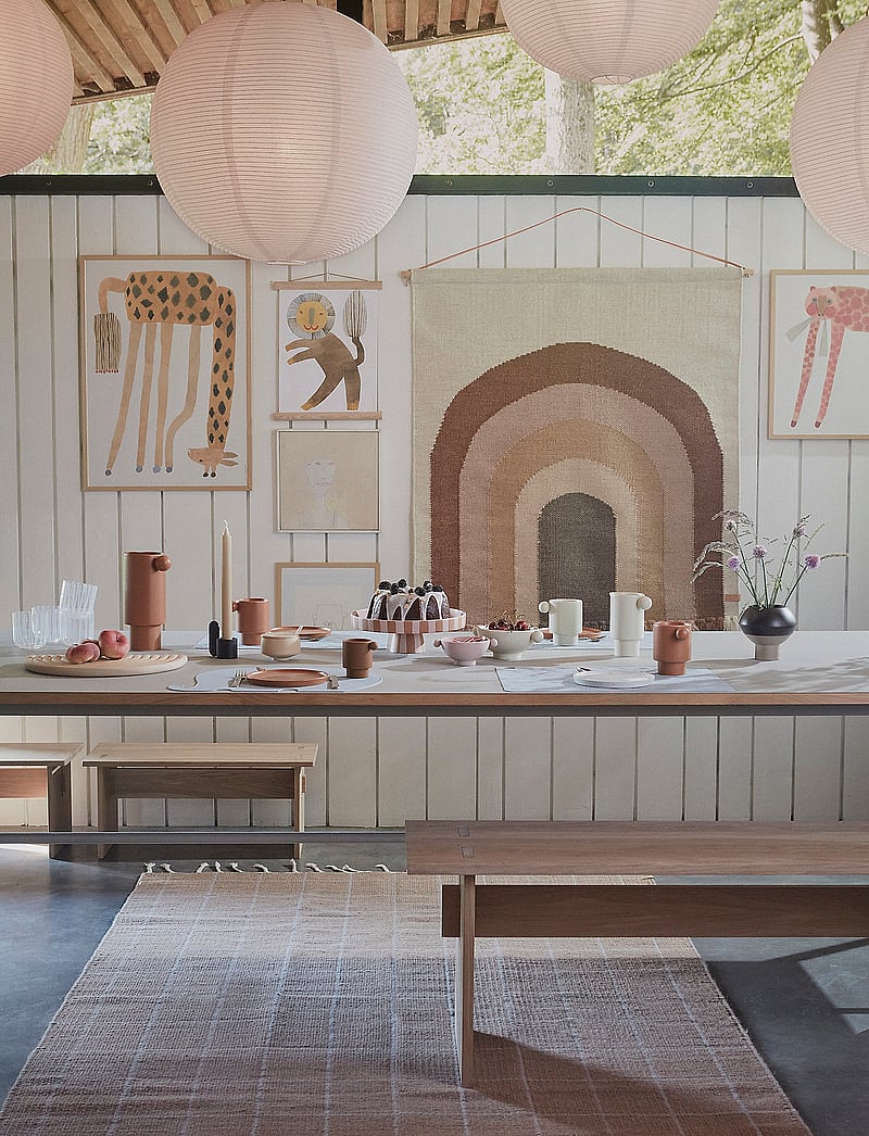 OYOY Living Design - Toppu Tray - Large - tabletts - caramel / rose - 2