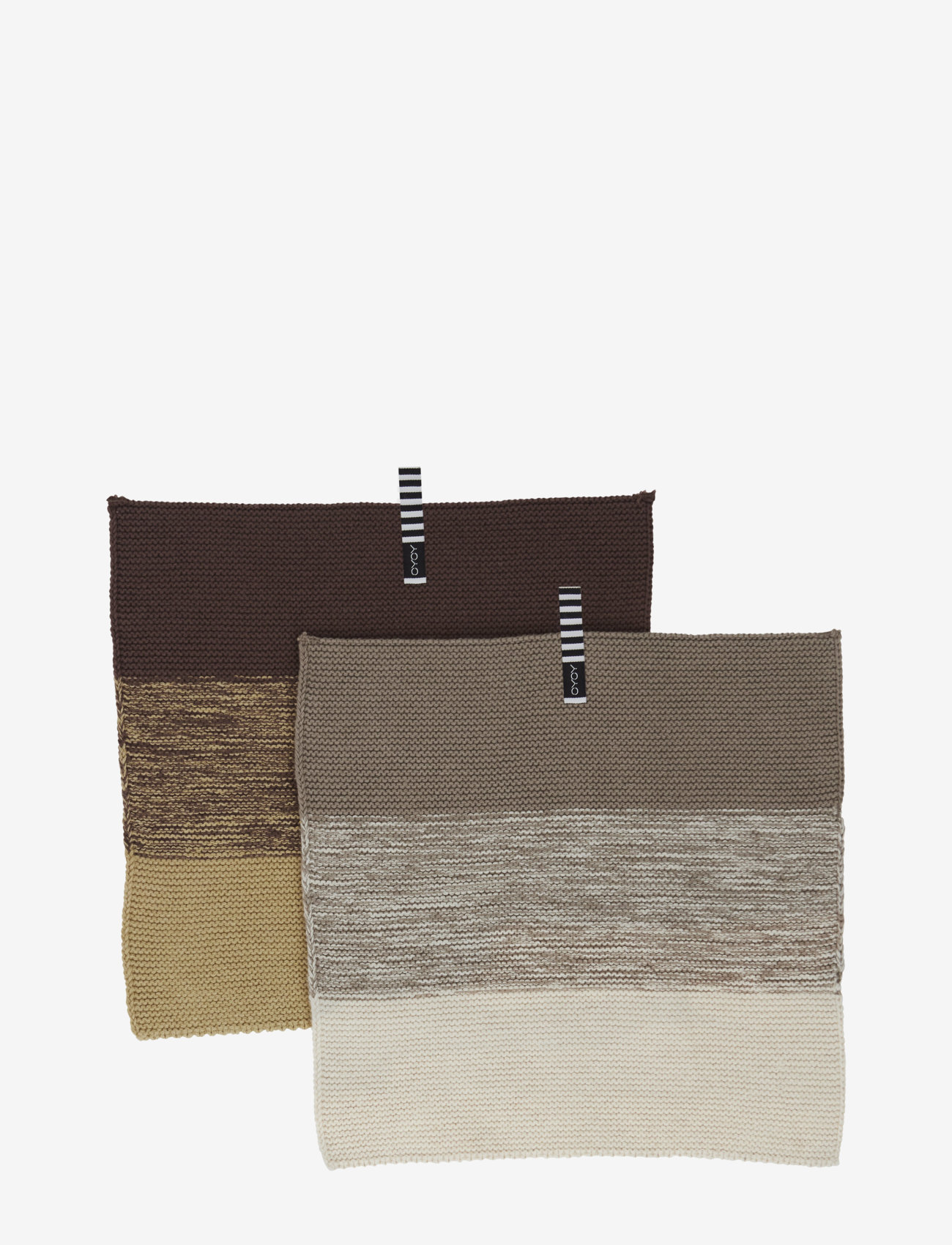 OYOY Living Design - Niji Dish Cloth - Pack of 2 - doeken en afwasborstel - brown / clay - 0