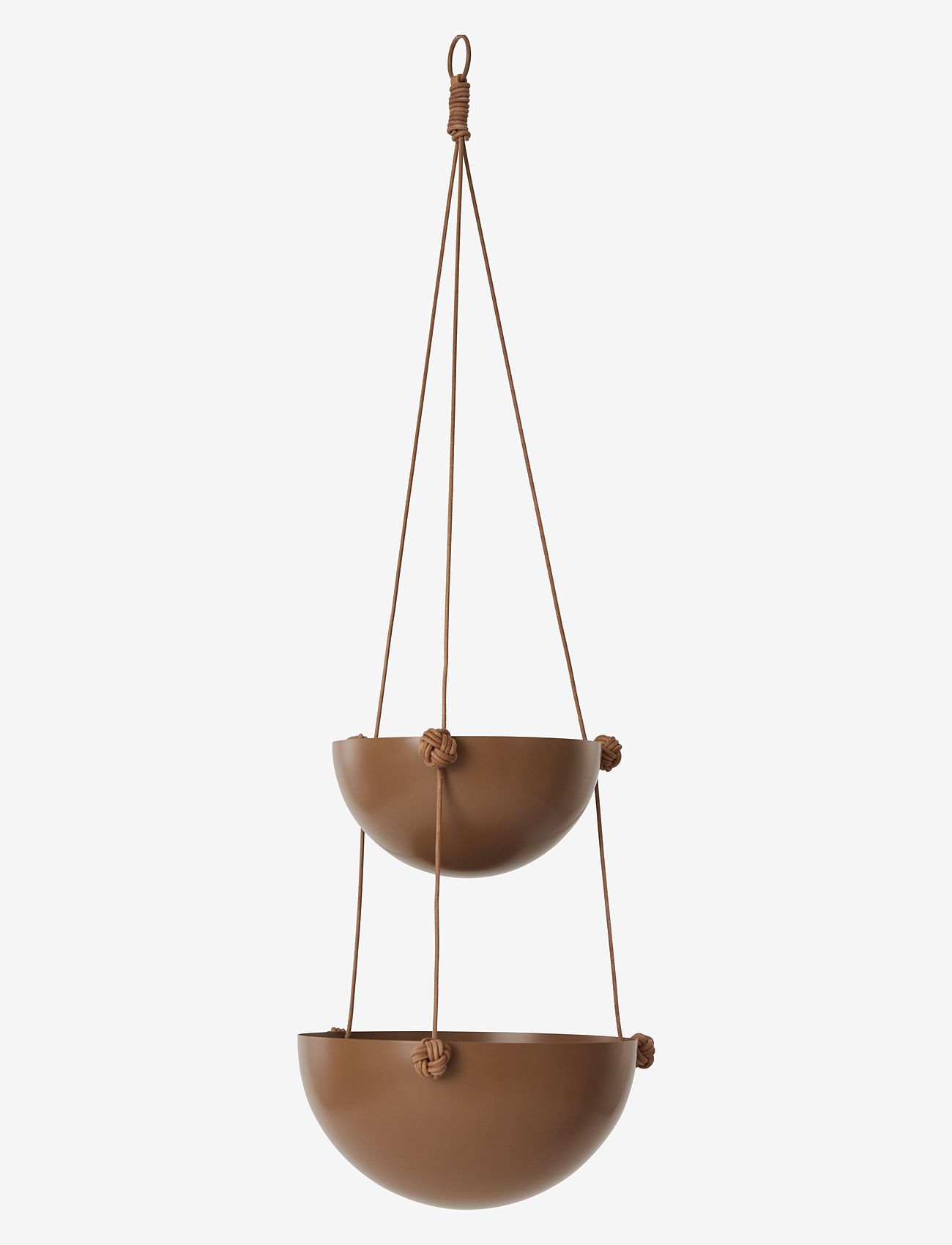 OYOY Living Design - Pif Paf Puf Hanging Storage - 2 Bowls - najniższe ceny - nougat - 0