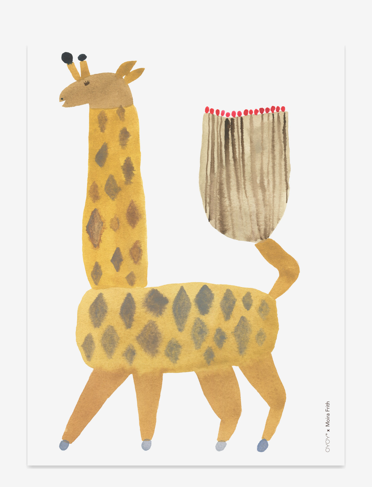 OYOY Living Design - Noah Giraffe - Poster - laveste priser - multi - 0