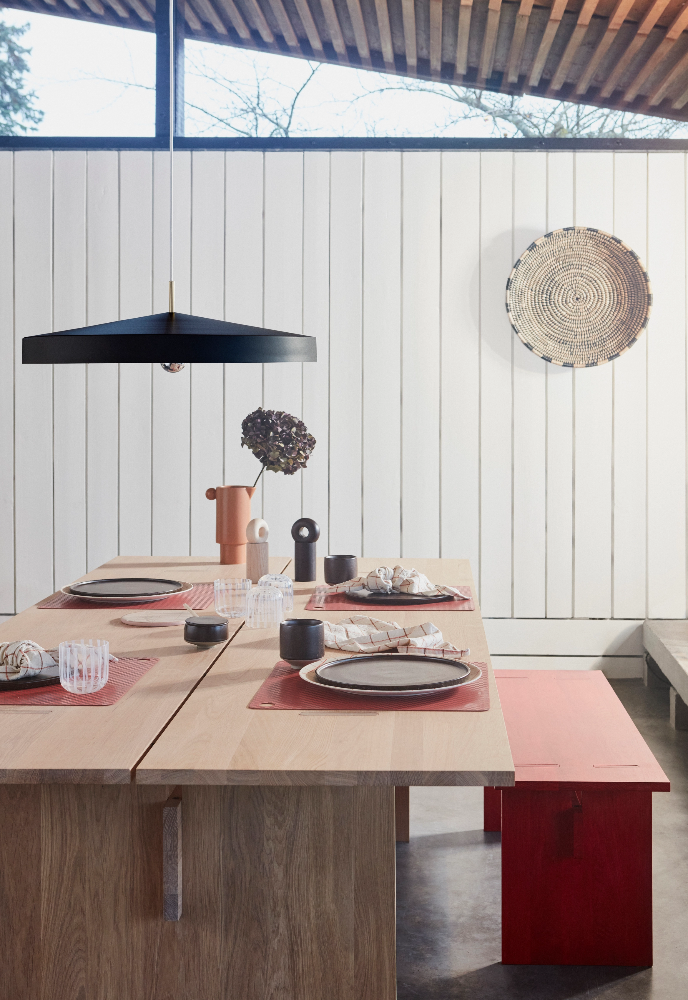 OYOY Living Design Hatto Pendant Large, Ø65 cm, Ceiling Lamps, Schwarz - Homeware