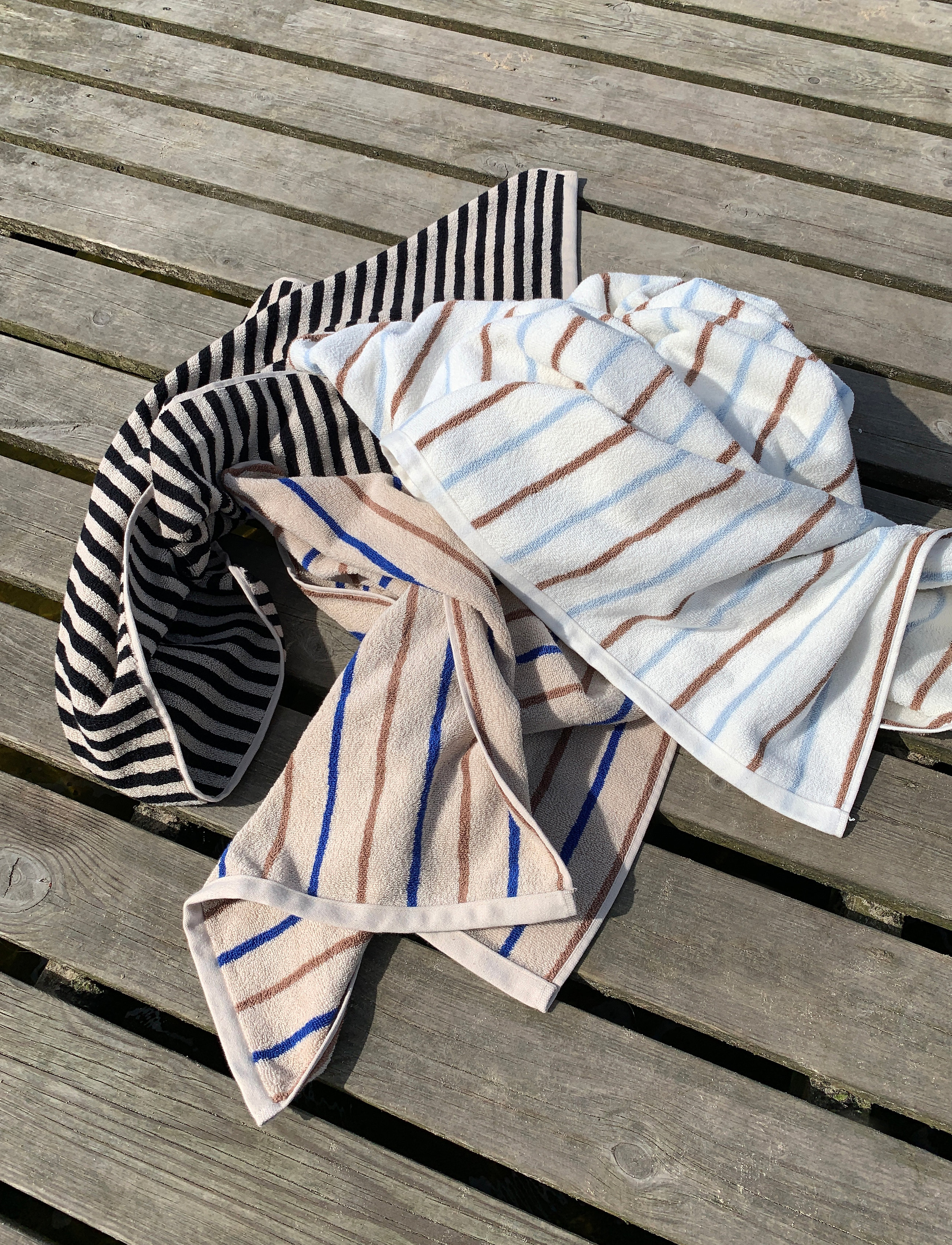 OYOY Living Design - Raita Towel - badehåndklæder - ice blue stripe - 2
