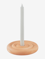 Savi Ceramic Candleholder - Low - BEIGE