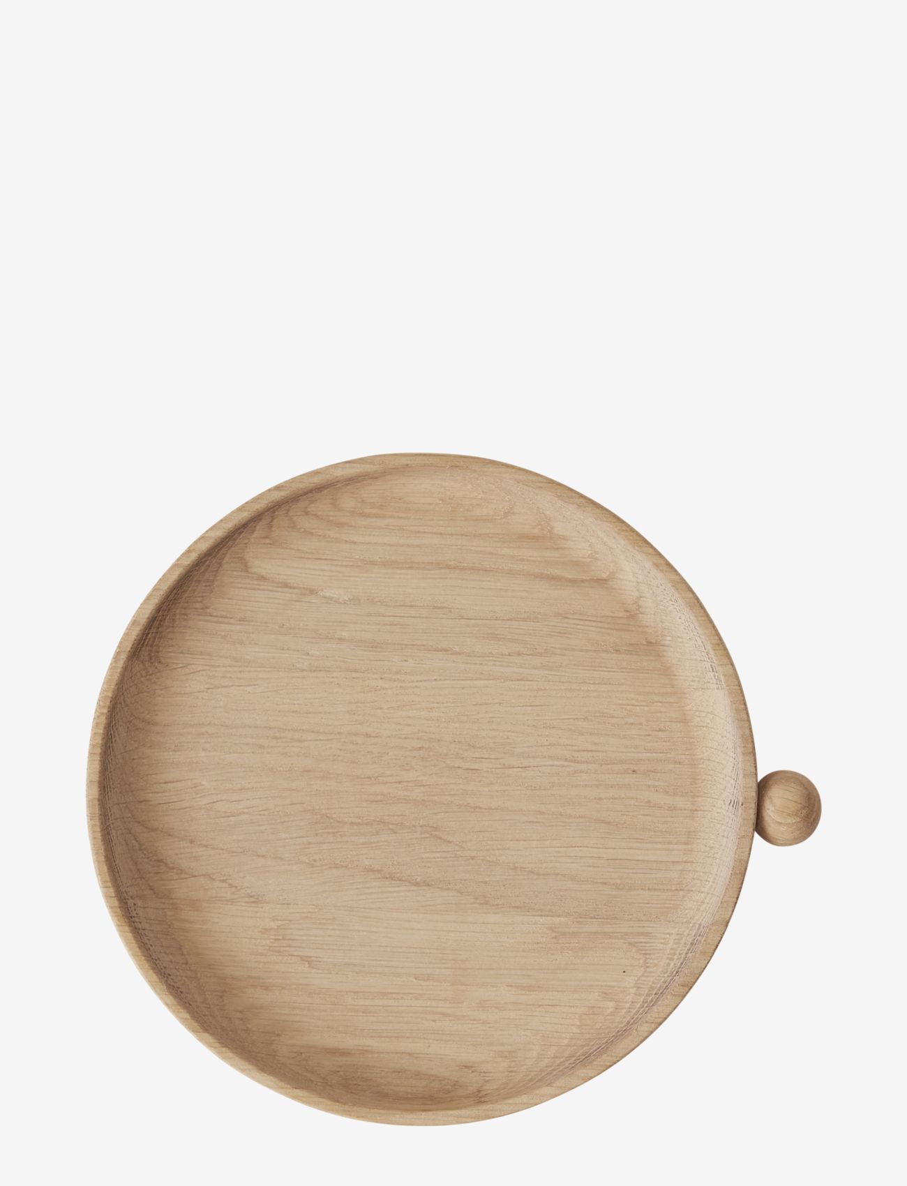 OYOY Living Design Inka Wood Tray Round, Bakke, Beige, Str: Ø 20 CM