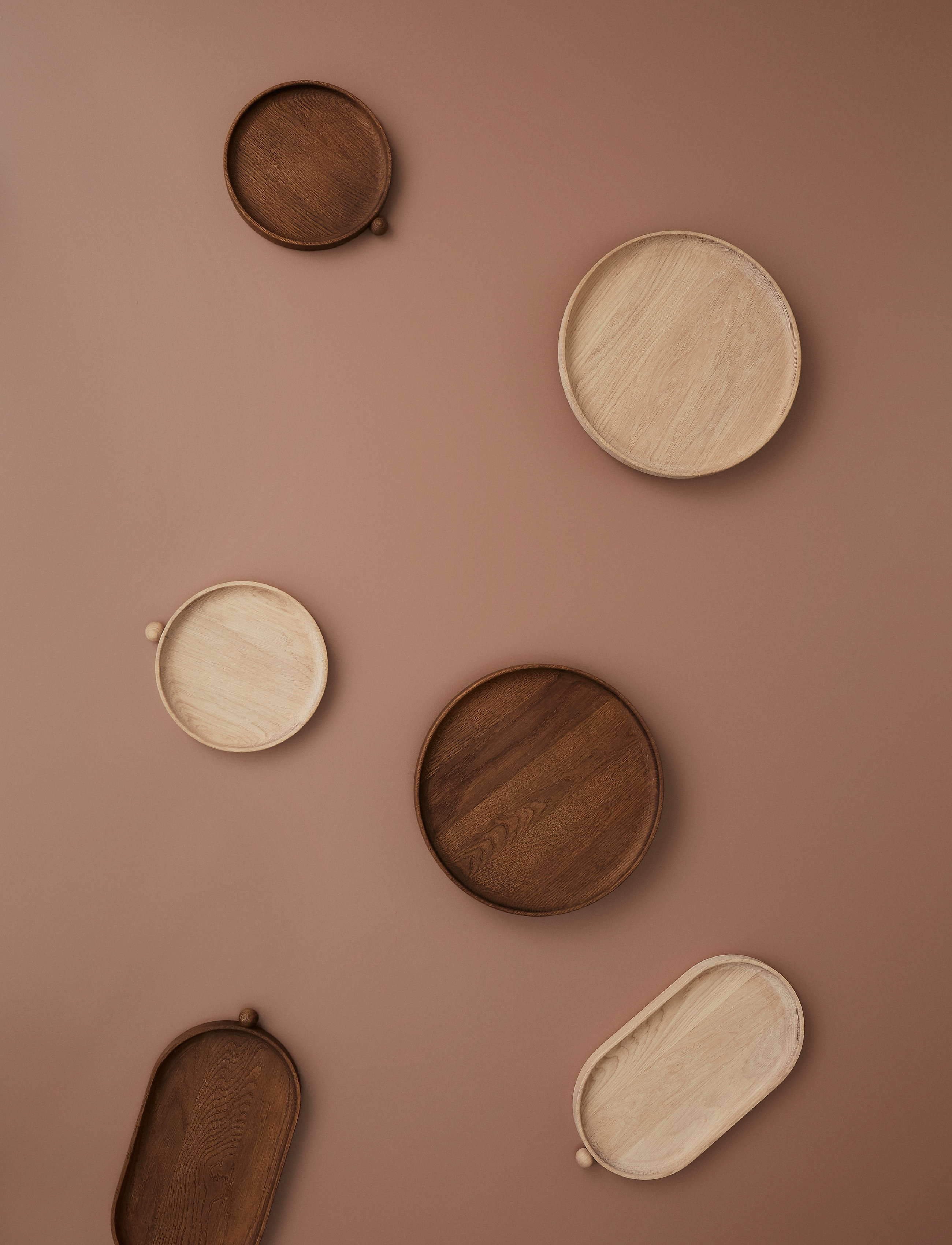 OYOY Living Design Inka Wood Tray Round, Ø 20 cm, Dining & Table Accessories, Beige - Trays, Homeware