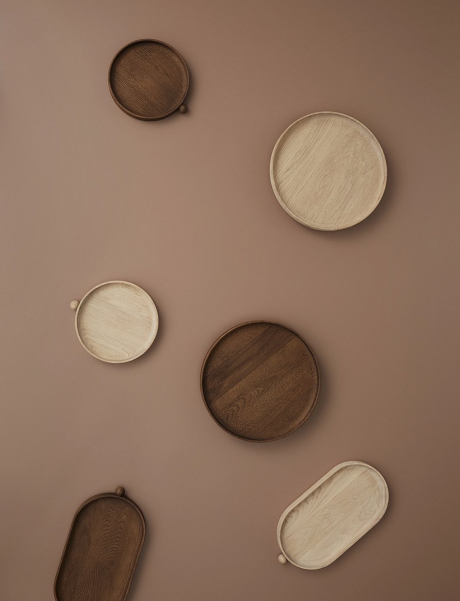 OYOY Living Design - Inka Wood Tray Round - kandikud - nature - 2