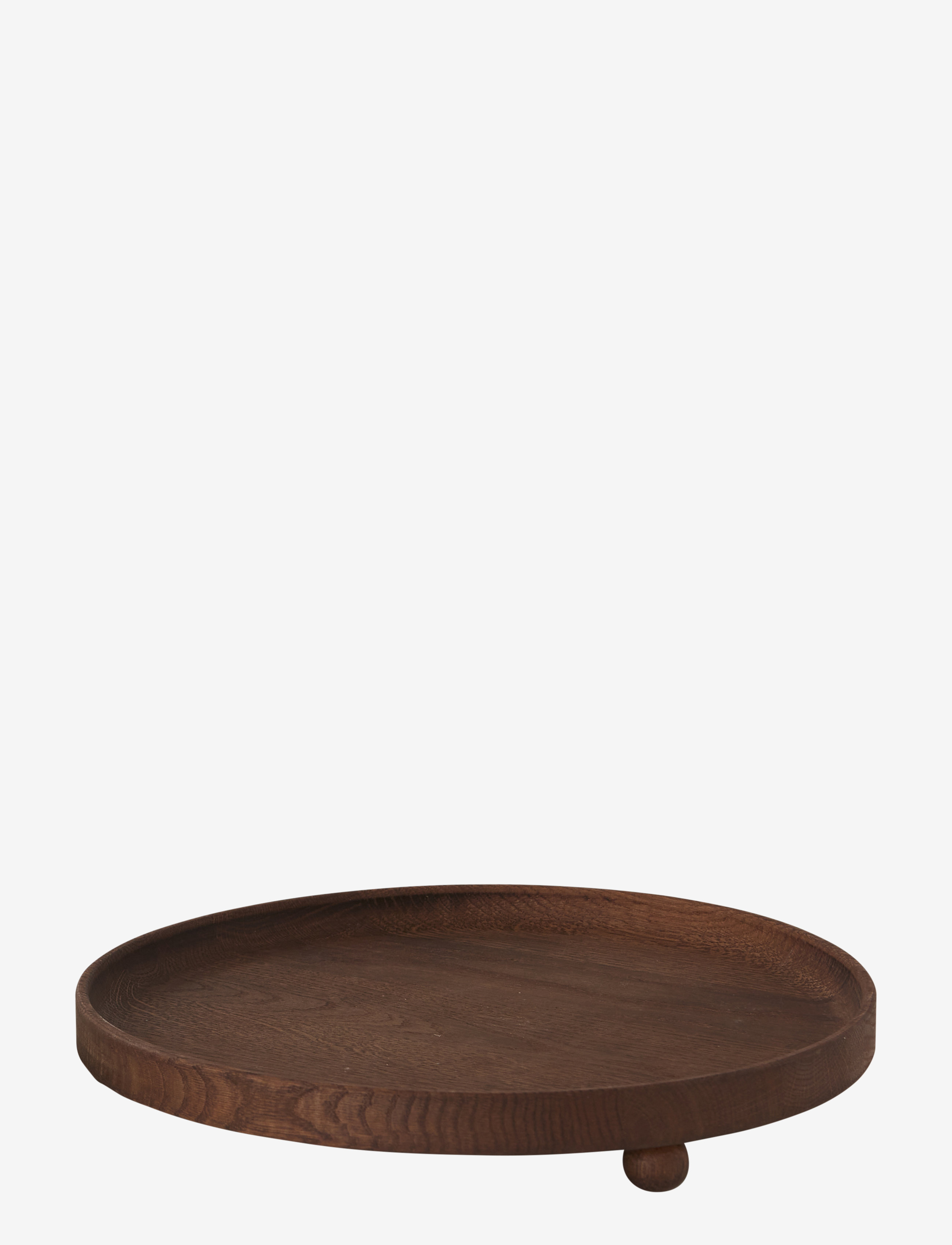 OYOY Living Design Inka Wood Tray Round - Kandikud - DARK / brown