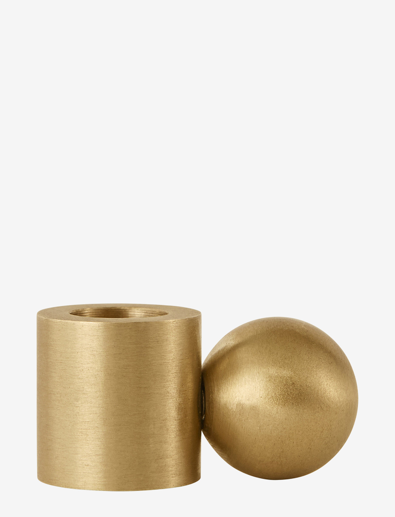 OYOY Living Design - Palloa Solid Brass Candleholder - Low - köp efter pris - brushed brass - 0