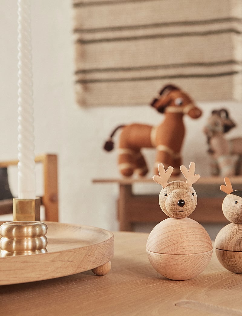 OYOY Living Design - Palloa Solid Brass Candleholder - Low - Świeczniki - brushed brass - 0