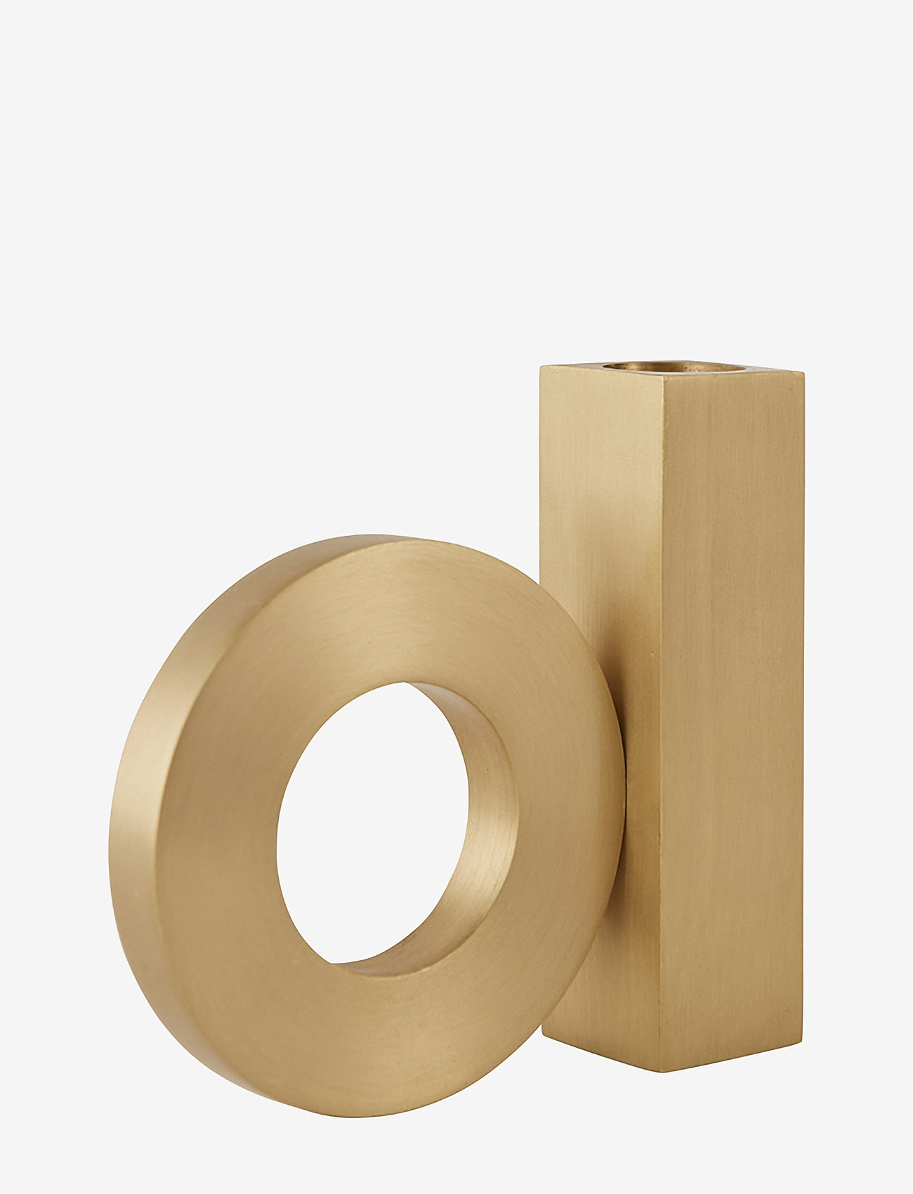 OYOY Living Design - Baari Solid Brass Candleholder - kerzenständer - brushed brass - 1