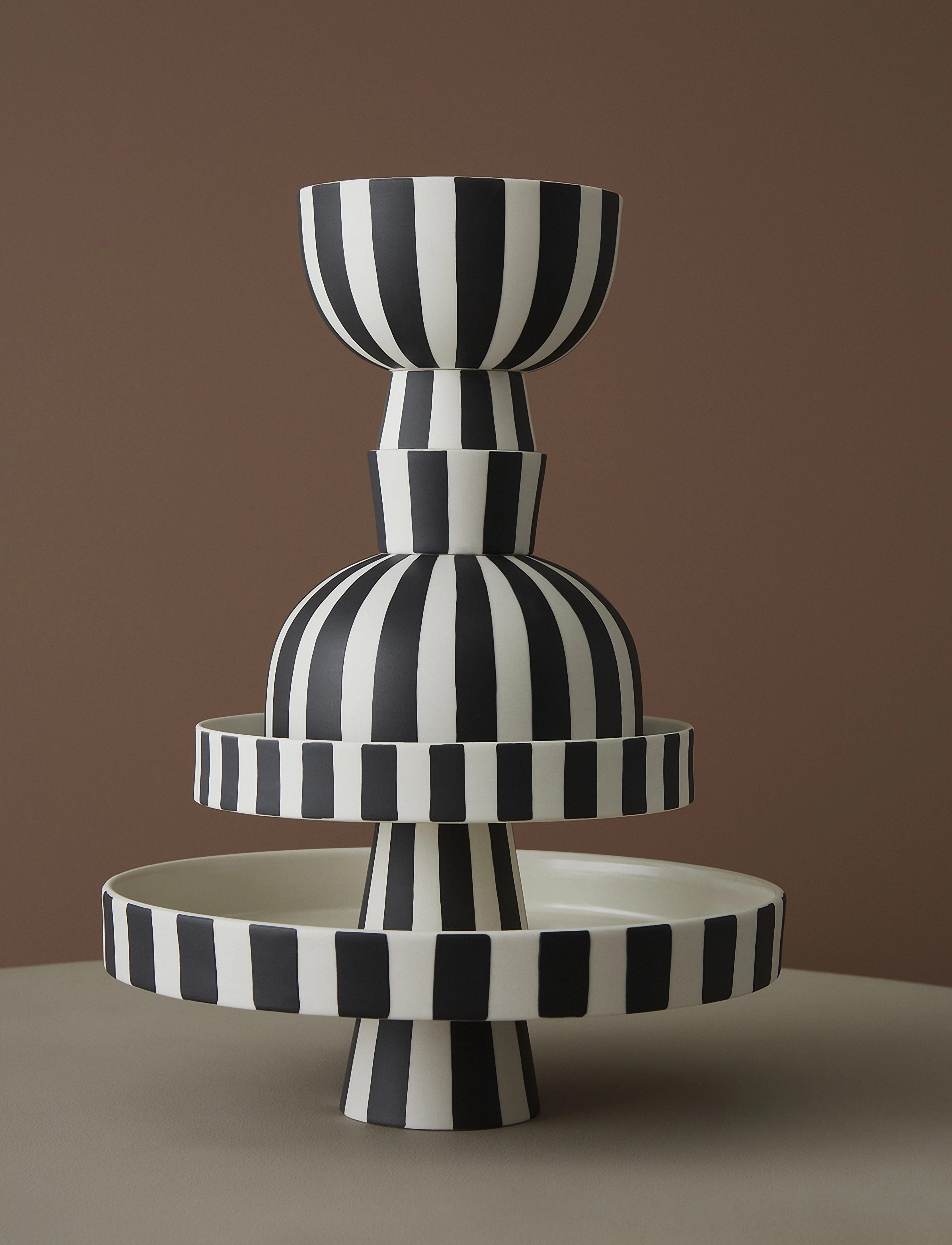 OYOY Living Design - Toppu Mini Bowl - serviravimo indai - white / black - 4