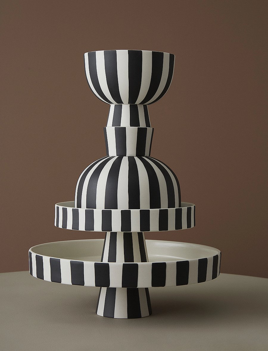 OYOY Living Design - Toppu Mini Bowl - serveerimisnõud - white / black - 4