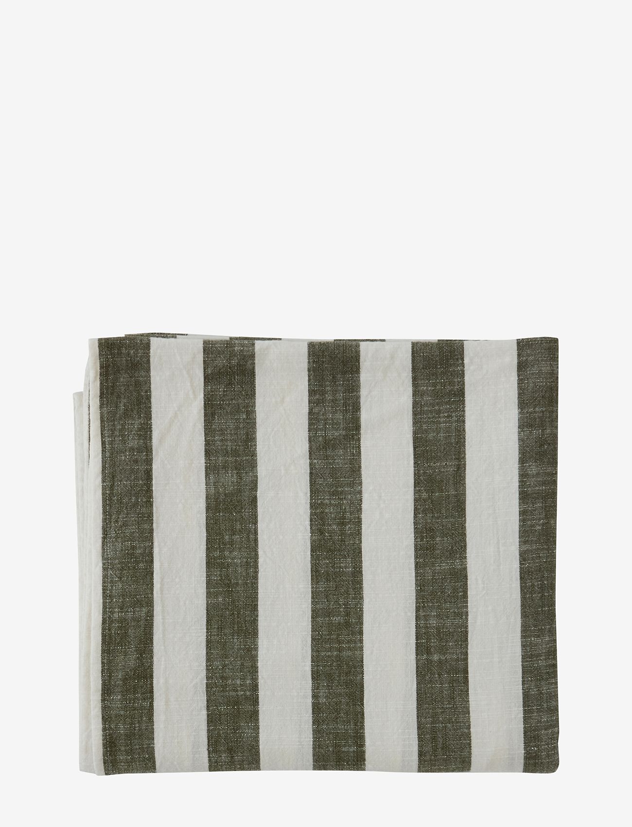 OYOY Living Design - Striped Tablecloth - 260x140 cm - tischdecken & tischläufer - olive - 0