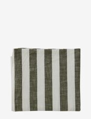 Striped Tablecloth - 260x140 cm - OLIVE