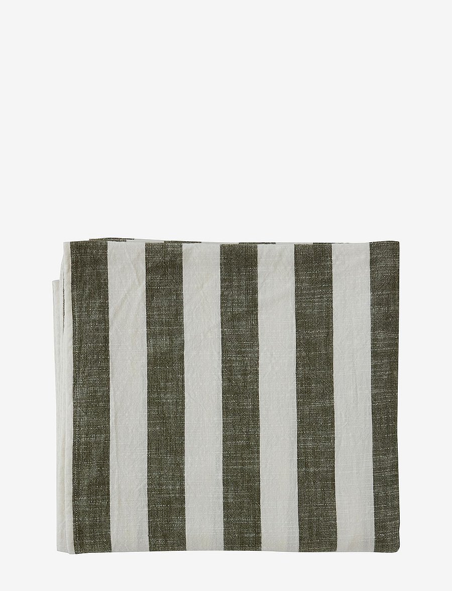 OYOY Living Design - Striped Tablecloth - 260x140 cm - laudlinad - olive - 1