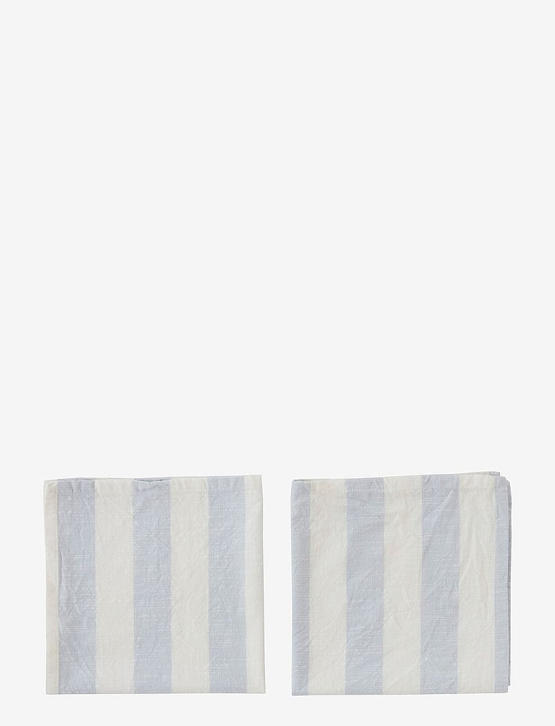 OYOY Living Design - Striped Napkin Pack of 2 - stoffservietten - ice blue - 0