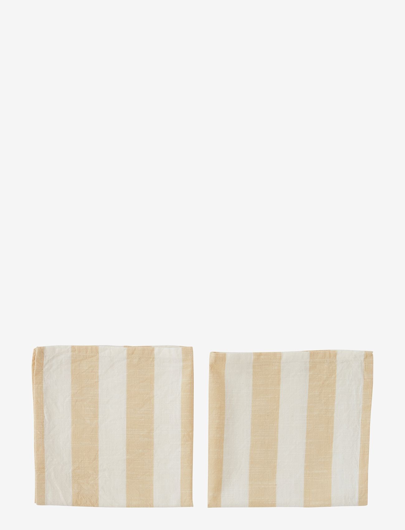 OYOY Living Design Striped Napkin  Pack of 2 - Textilien - VANILLA / multi