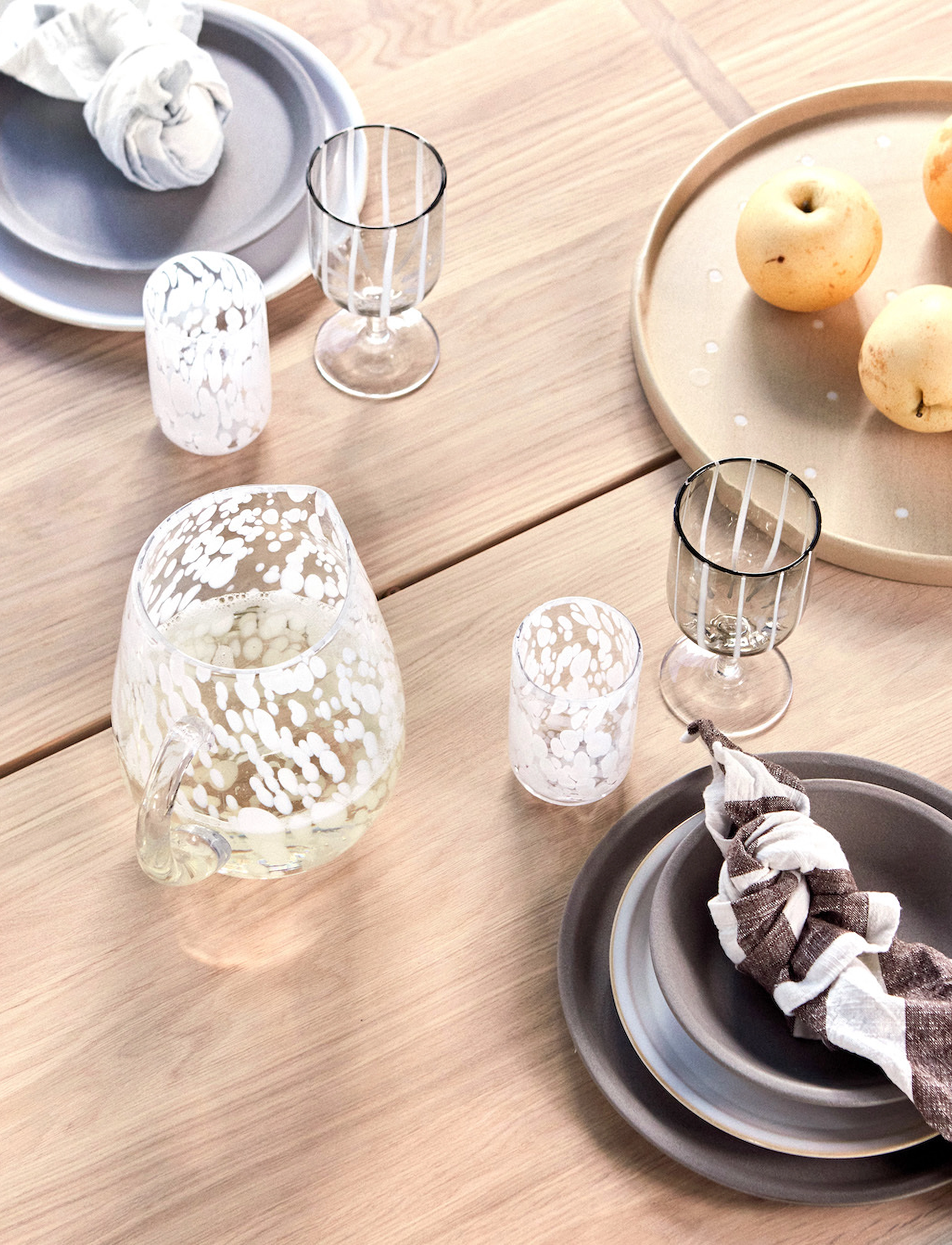 OYOY Living Design Jali Water Carafe, Ø15.3X20 cm, Tableware, Nackt - Jugs & Carafes, Homeware