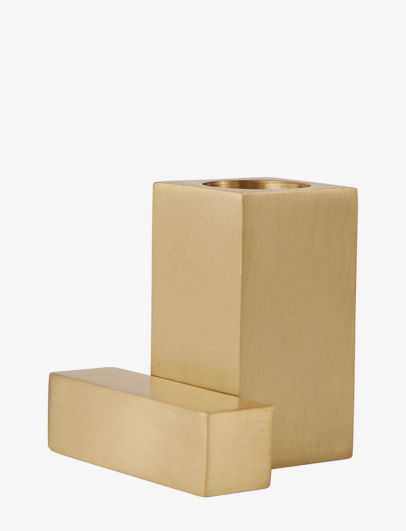 OYOY Living Design Square Solid Brass Candleholder, Lysestage, Guld, Str: 5X5X5CM x 5
