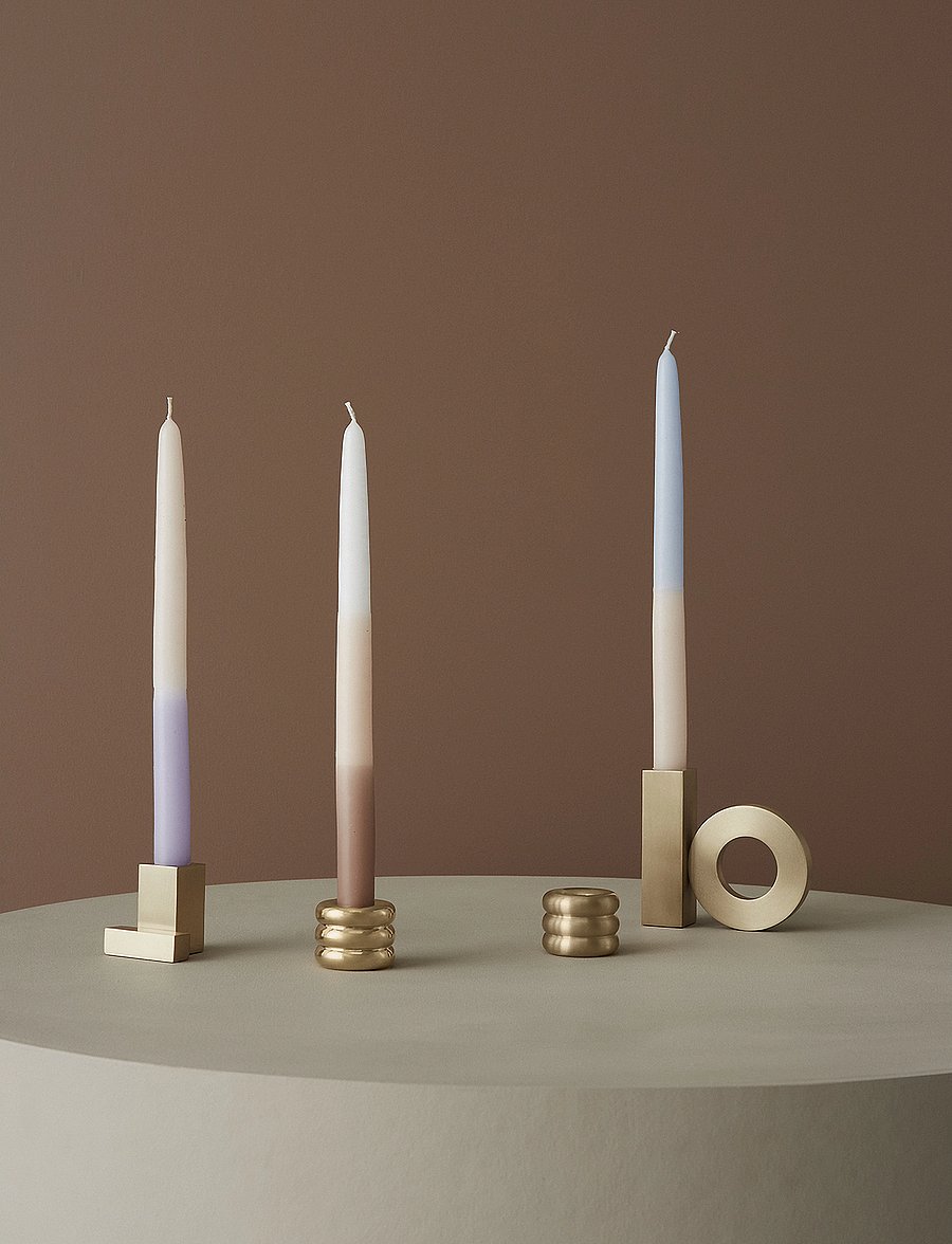OYOY Living Design - Square Solid Brass Candleholder - kerzenständer - brushed brass - 3