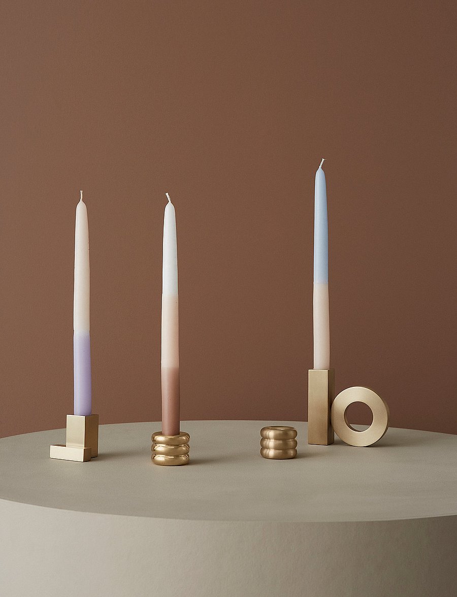 OYOY Living Design - Square Solid Brass Candleholder - kerzenständer - brushed brass - 5