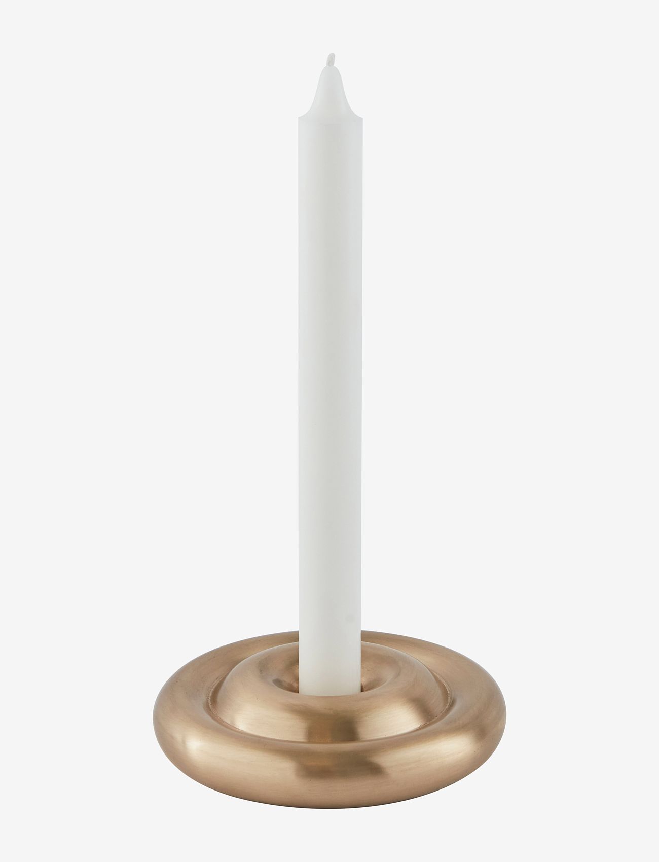 OYOY Living Design - Savi Solid Brass Candleholder - Low - brushed brass - 2