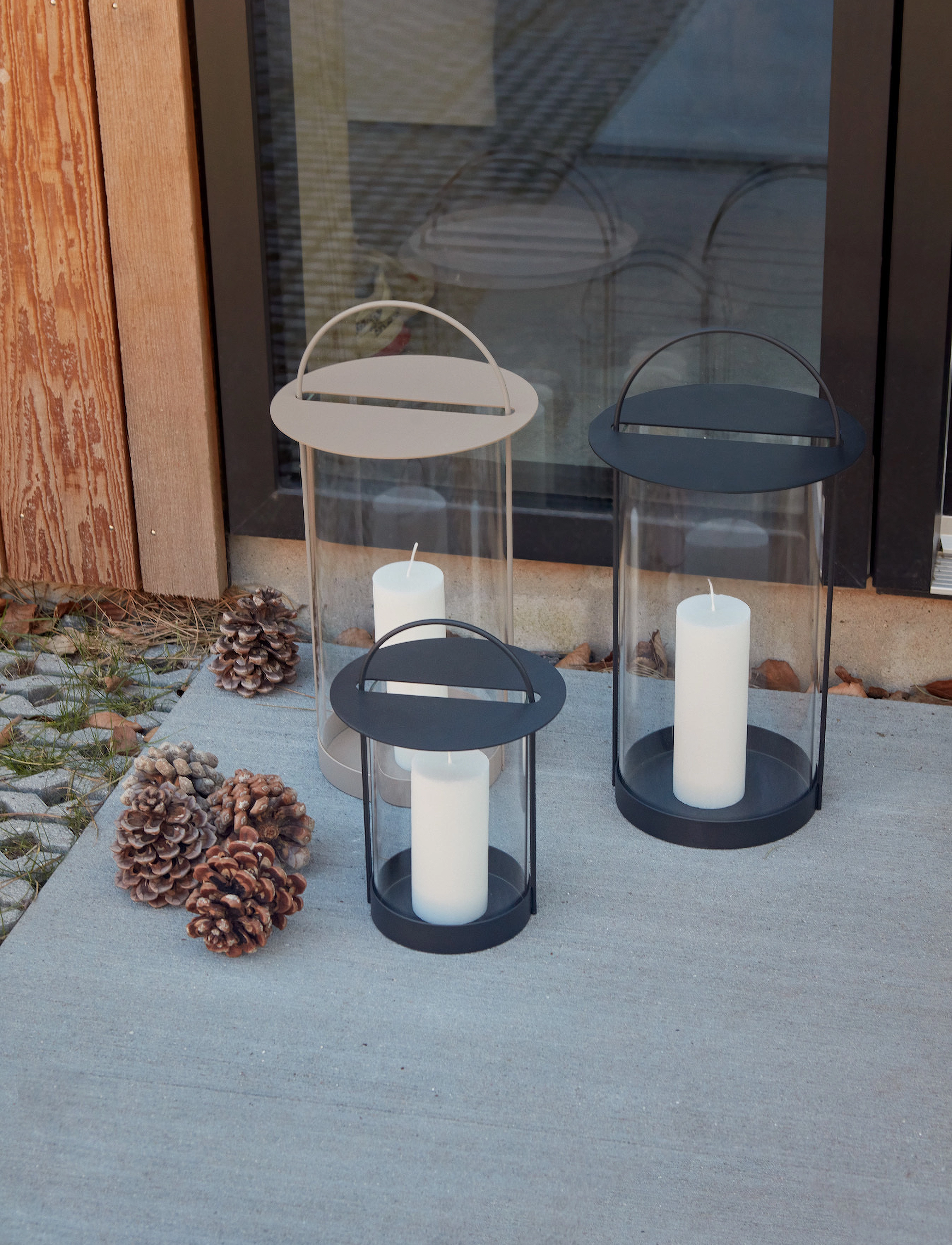OYOY Living Design Maki Lantern Small, One Size, Outdoor Lighting, Grau - Lanterns, Homeware