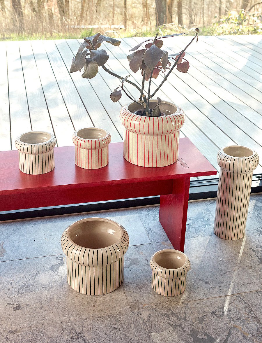 OYOY Living Design - Aki Pot - Small - black / white - 2