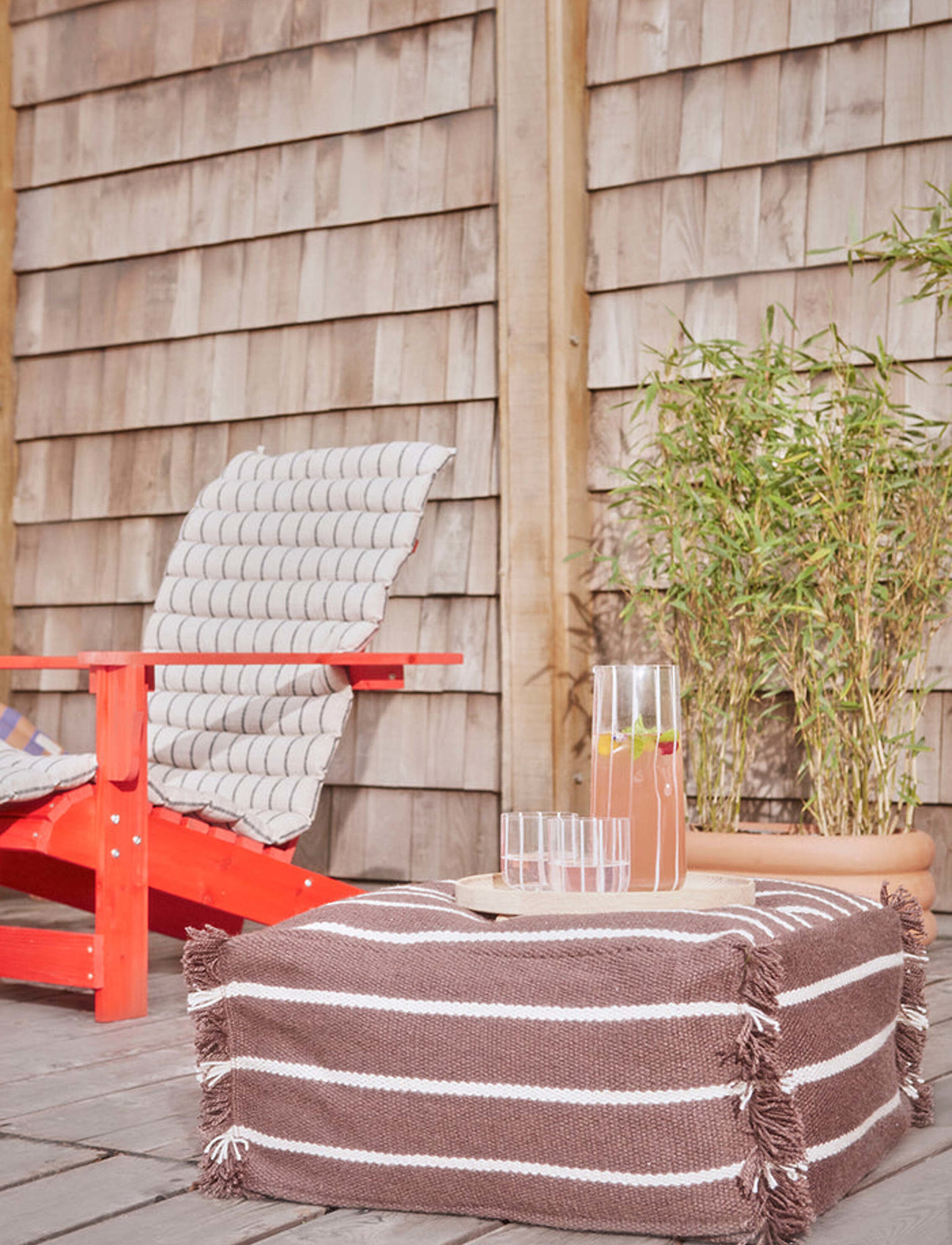 OYOY Living Design - Lina Recycled Pouf - poufs - clay - 3