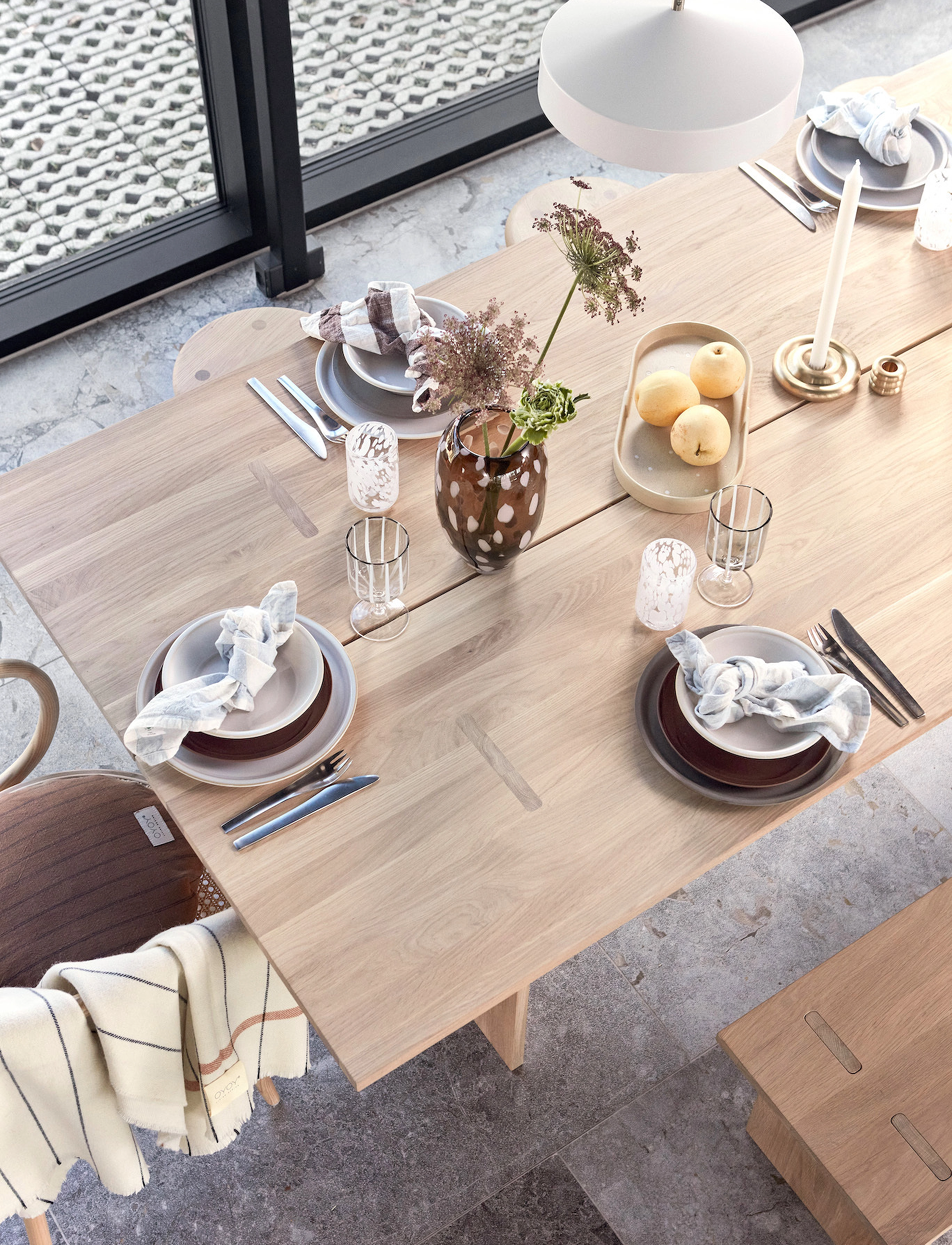 OYOY Living Design - Aki Tray Oval - nature / white - 3