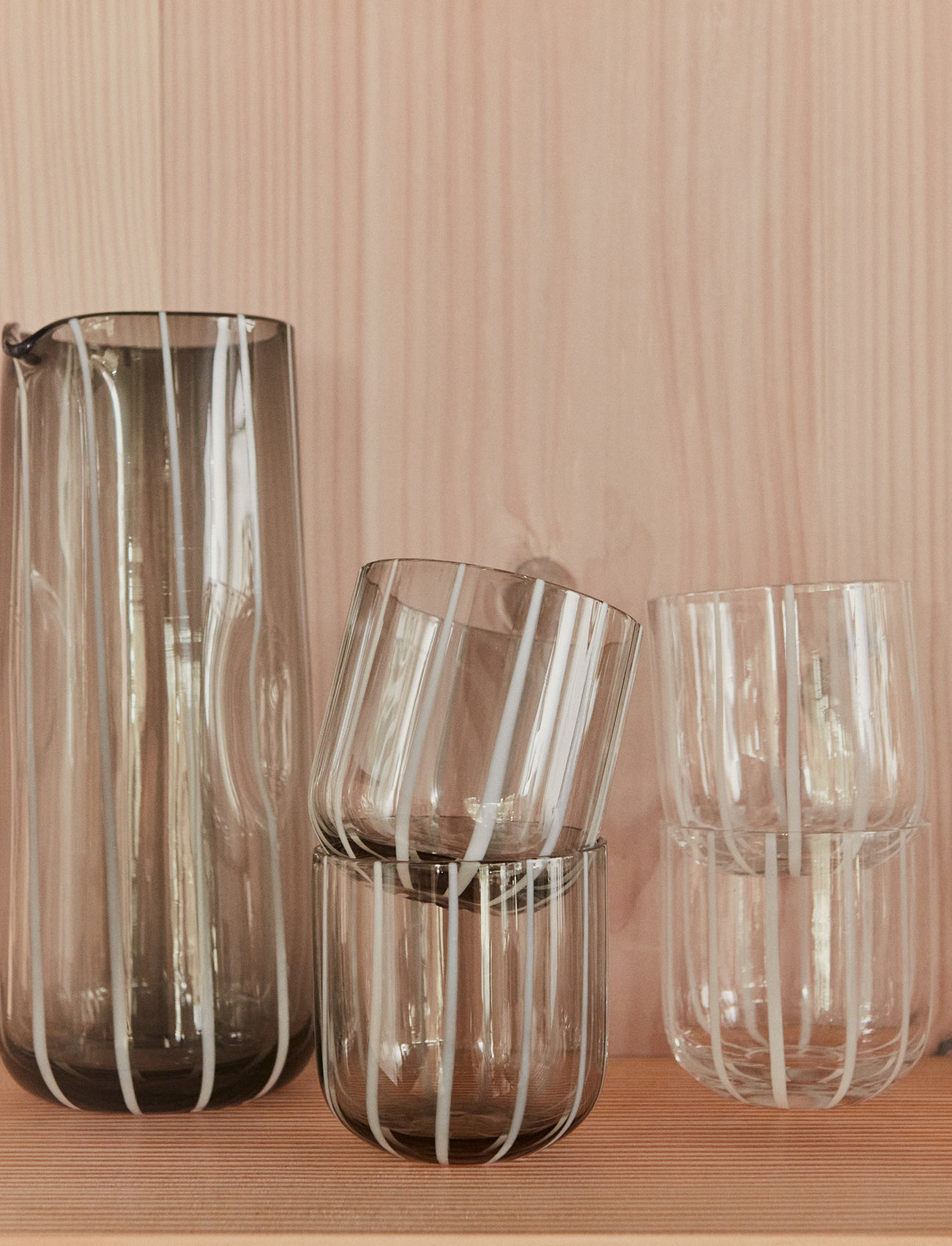 OYOY Living Design - Mizu Glass - Pack of 2 - alhaisimmat hinnat - grey - 1
