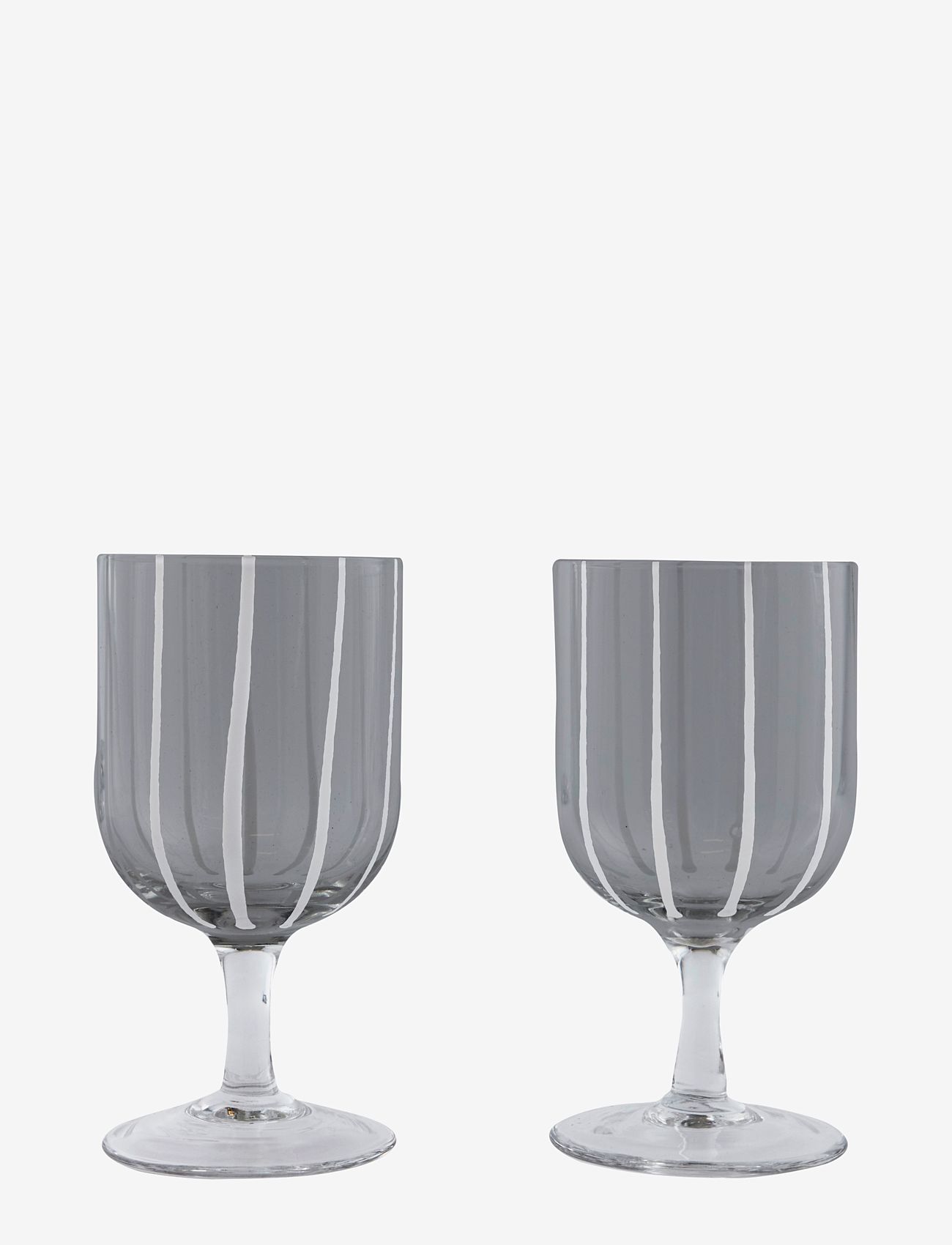 OYOY Living Design - Mizu Wine Glass - Pack of 2 - witte wijnglazen - grey - 0
