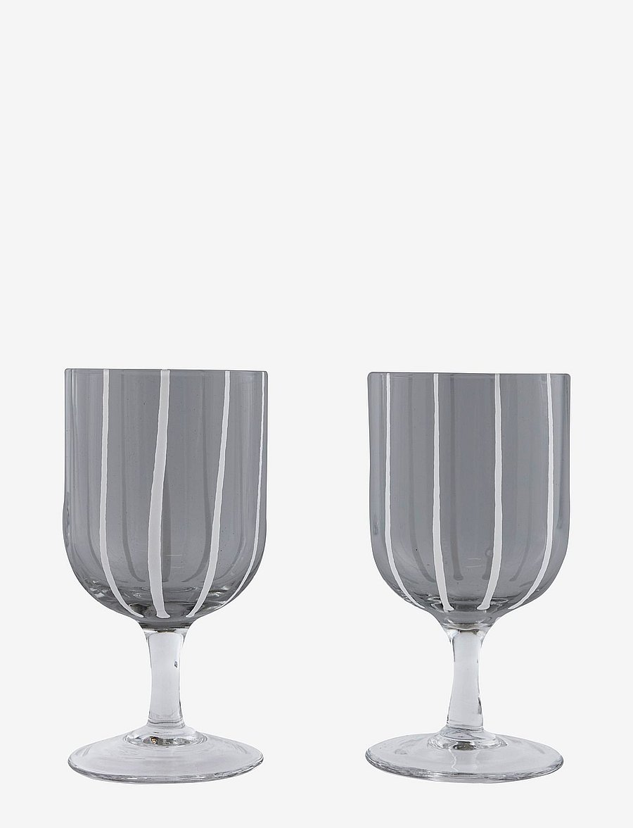 OYOY Living Design - Mizu Wine Glass - Pack of 2 - valge veini pokaalid - grey - 1