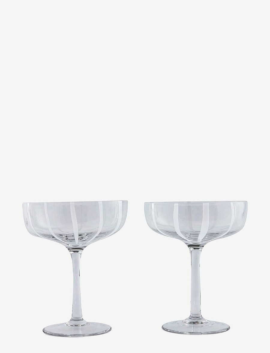 OYOY Living Design - Mizu Coupe Glass Pack of 2 - Šampanjaklaasid - clear - 1