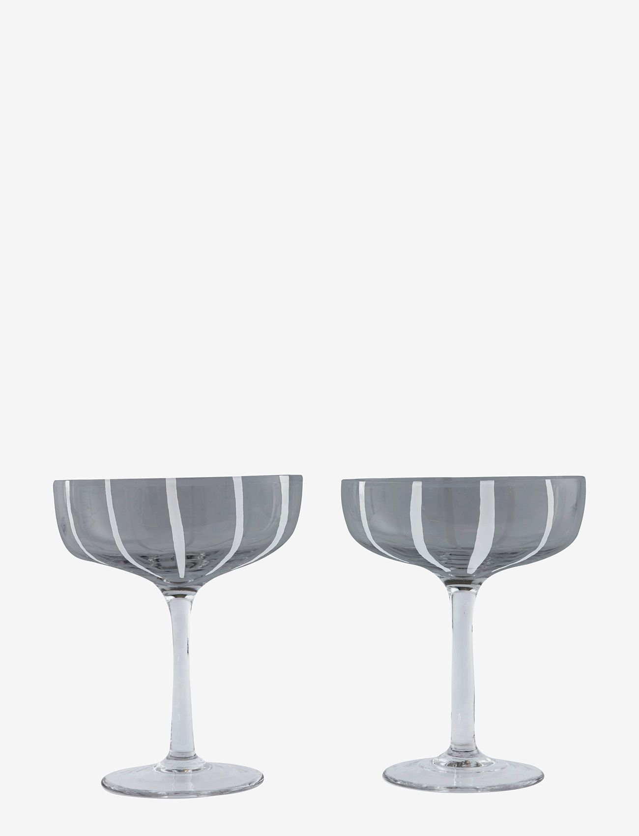 OYOY Living Design - Mizu Coupe Glass - Pack of 2 - zemākās cenas - grey - 0