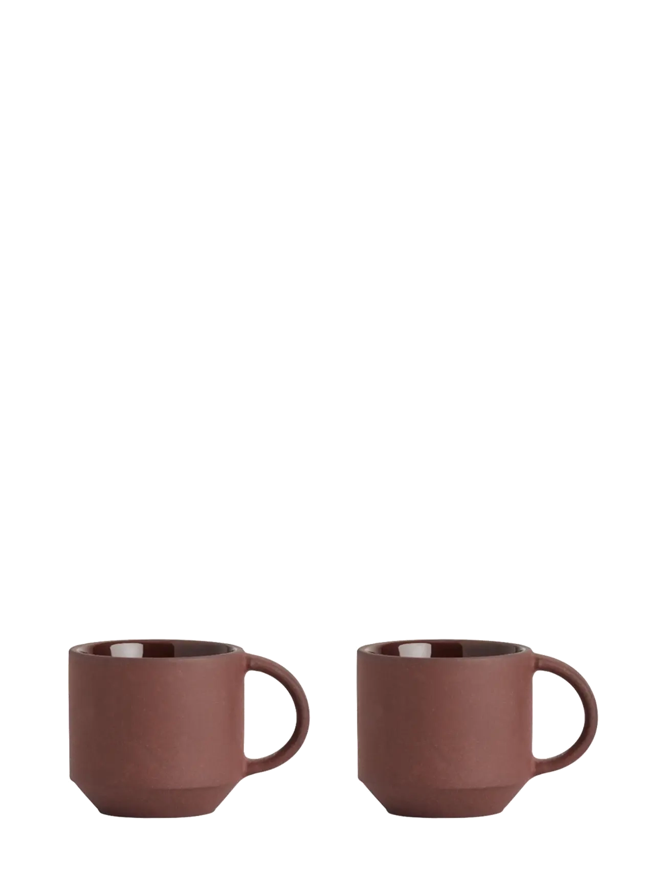 OYOY Living Design Yuka Espresso Cup - Pack Of 2 - Krus & Kopper - DARK TERRACOTTA / brown