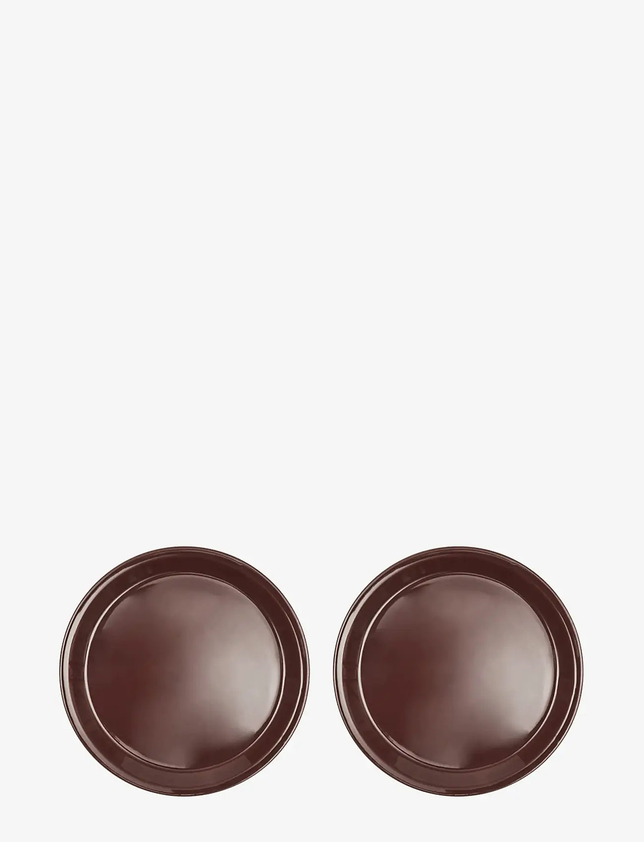 OYOY Living Design - Yuka Lunch Plate - Pack of 2 - asietter - dark terracotta - 0