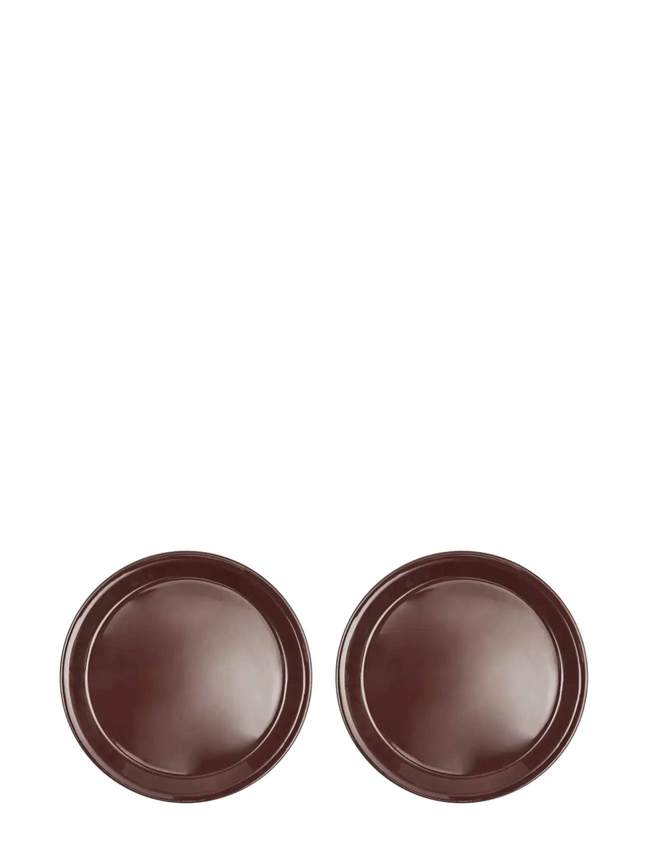 OYOY Living Design Yuka Lunch Plate - Pack of 2 - 4 for 3 - DARK TERRACOTTA / brown