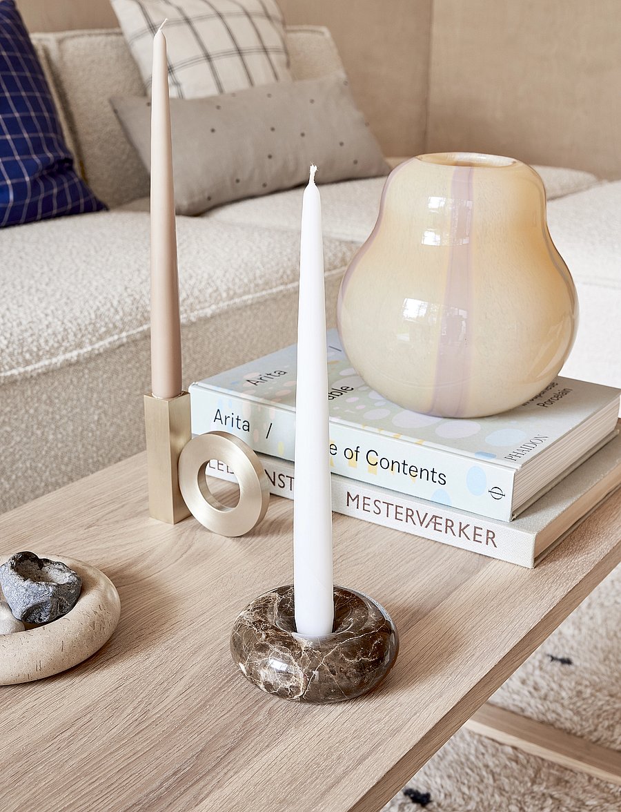 OYOY Living Design - Savi Marble Candleholder - Small - küünlajalad - choko - 0