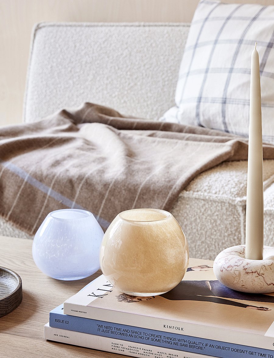 OYOY Living Design - Savi Marble Candleholder - Small - küünlajalad - offwhite - 0