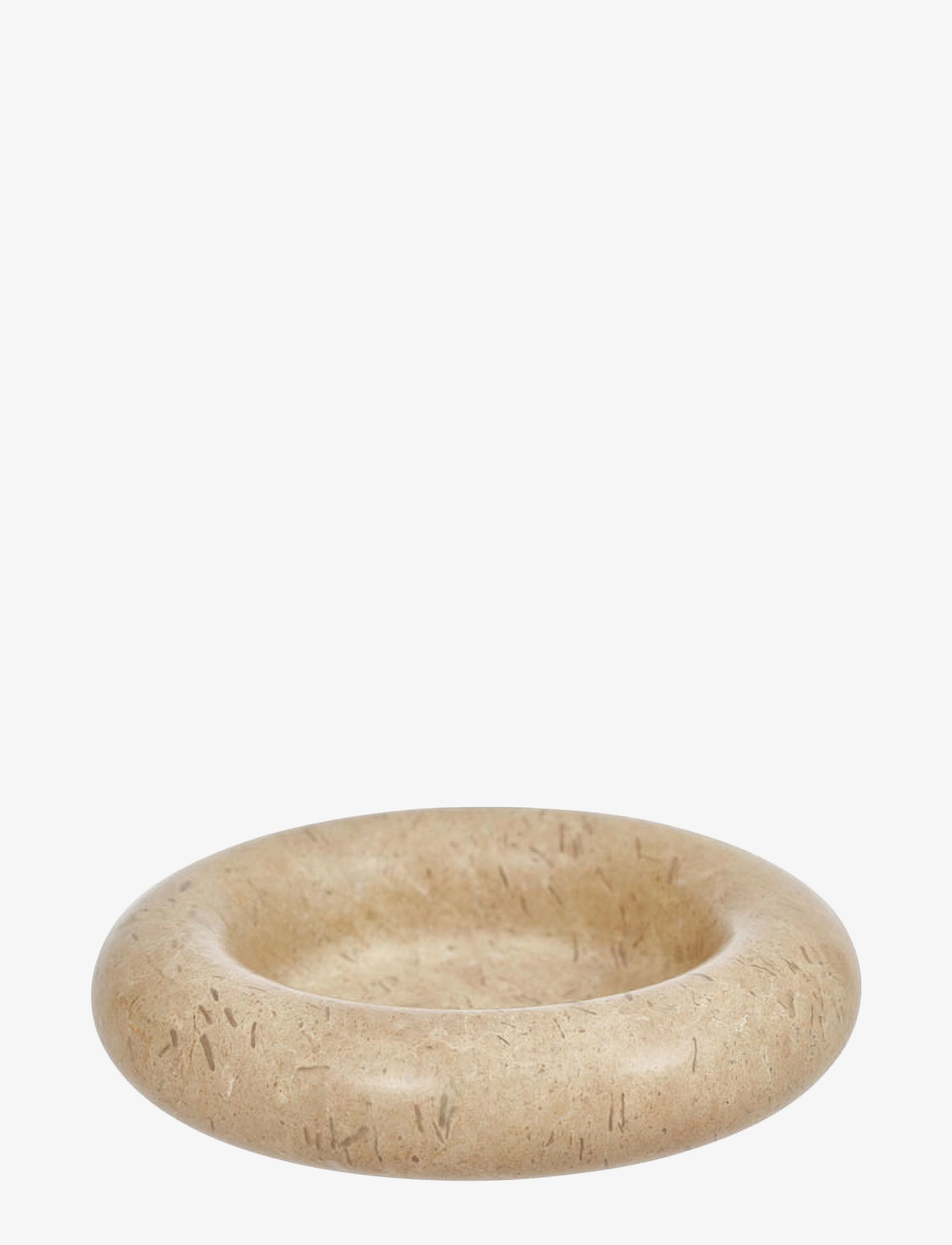 OYOY Living Design Savi Marble Candleholder Large, Lysestage, Beige, Str: Ø 14 CM
