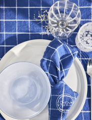 OYOY Living Design - Grid Tablecloth - 260x140 cm - staltiesės ir stalo takeliai - darkblue/white - 3