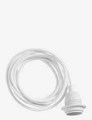 Fabric cord with socket - WHITE