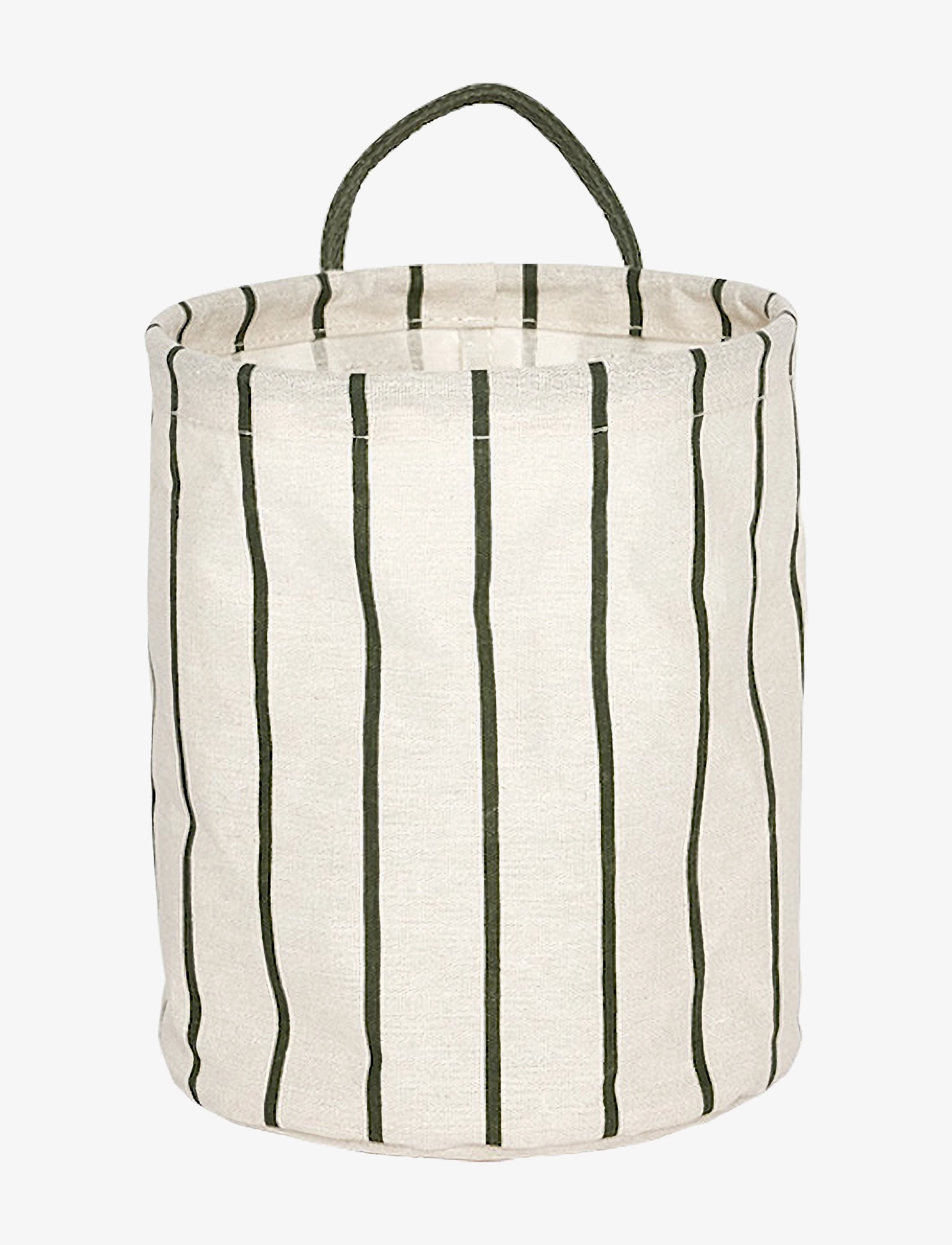 Raita Laundry/Storage Basket - GREEN / OFFWHITE
