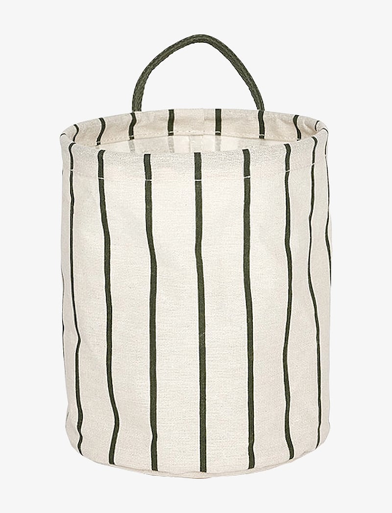 OYOY Living Design - Raita Laundry/Storage Basket - wäschekörbe - green / offwhite - 0