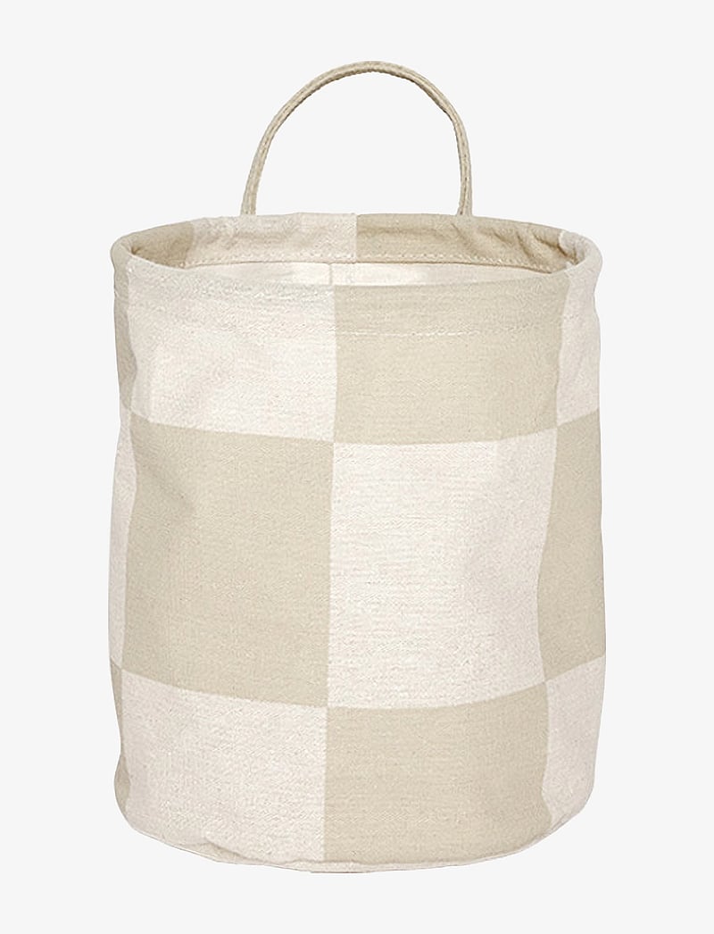 OYOY Living Design - Chess Laundry/Storage Basket - Small - skittentøyskurver - clay / offwhite - 1