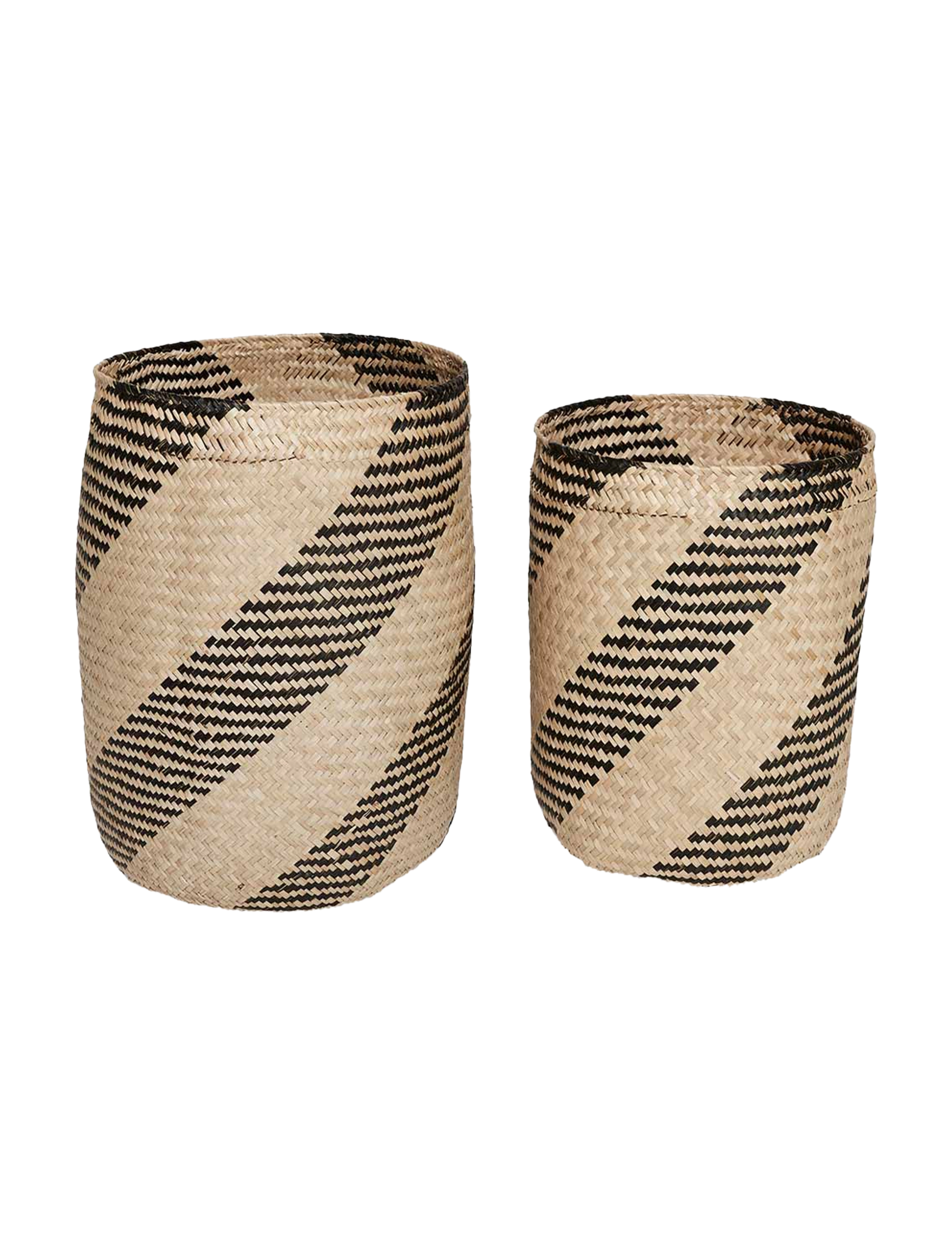 OYOY Living Design Twist Storage Basket Set Of 2, Opbevaringskurv, Beige, Str: ONE SIZE x 40
