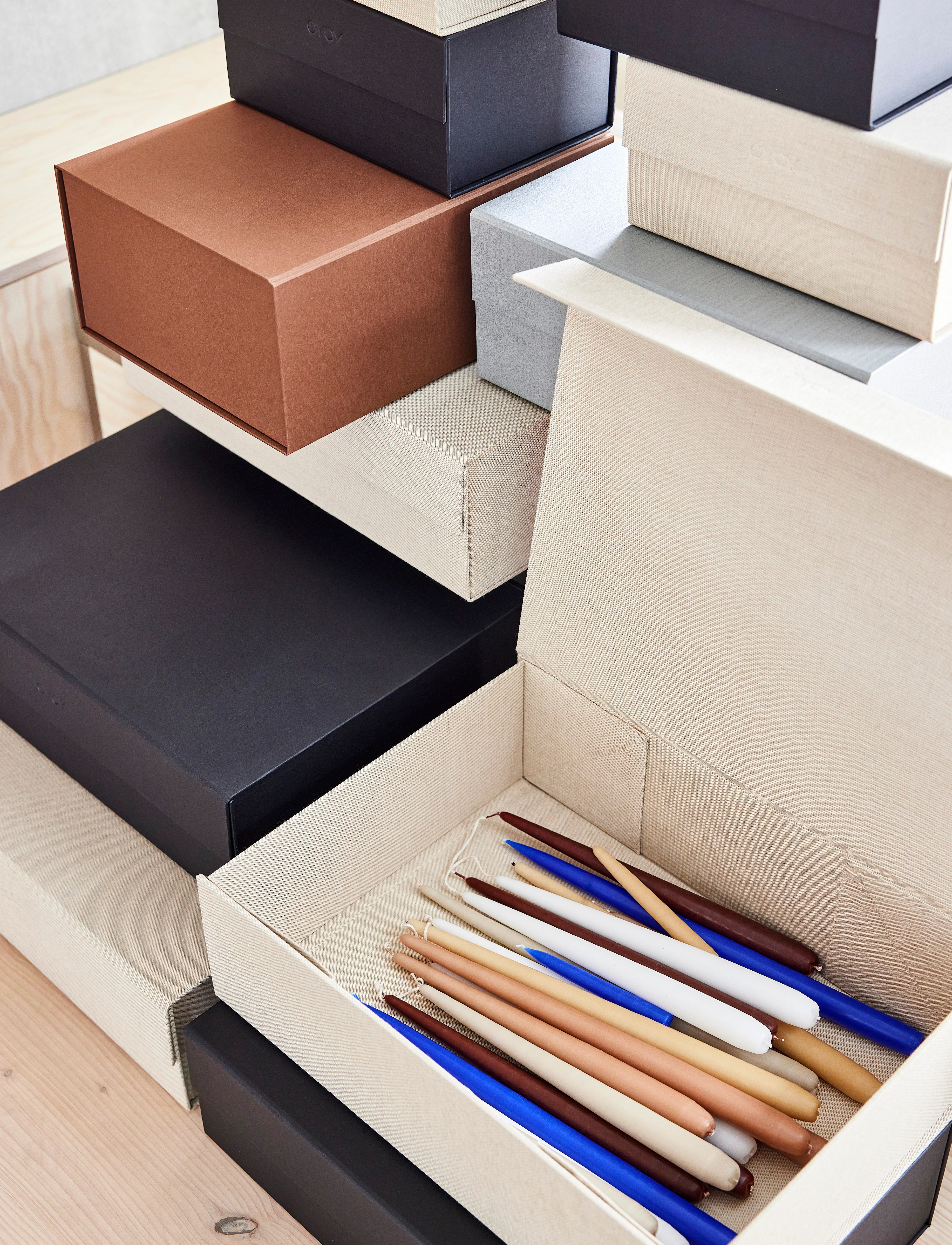 OYOY Living Design Hako Storages Box A3, 15X45X33 cm x 1.1, Storage, Beige - Mini Boxes, Homeware