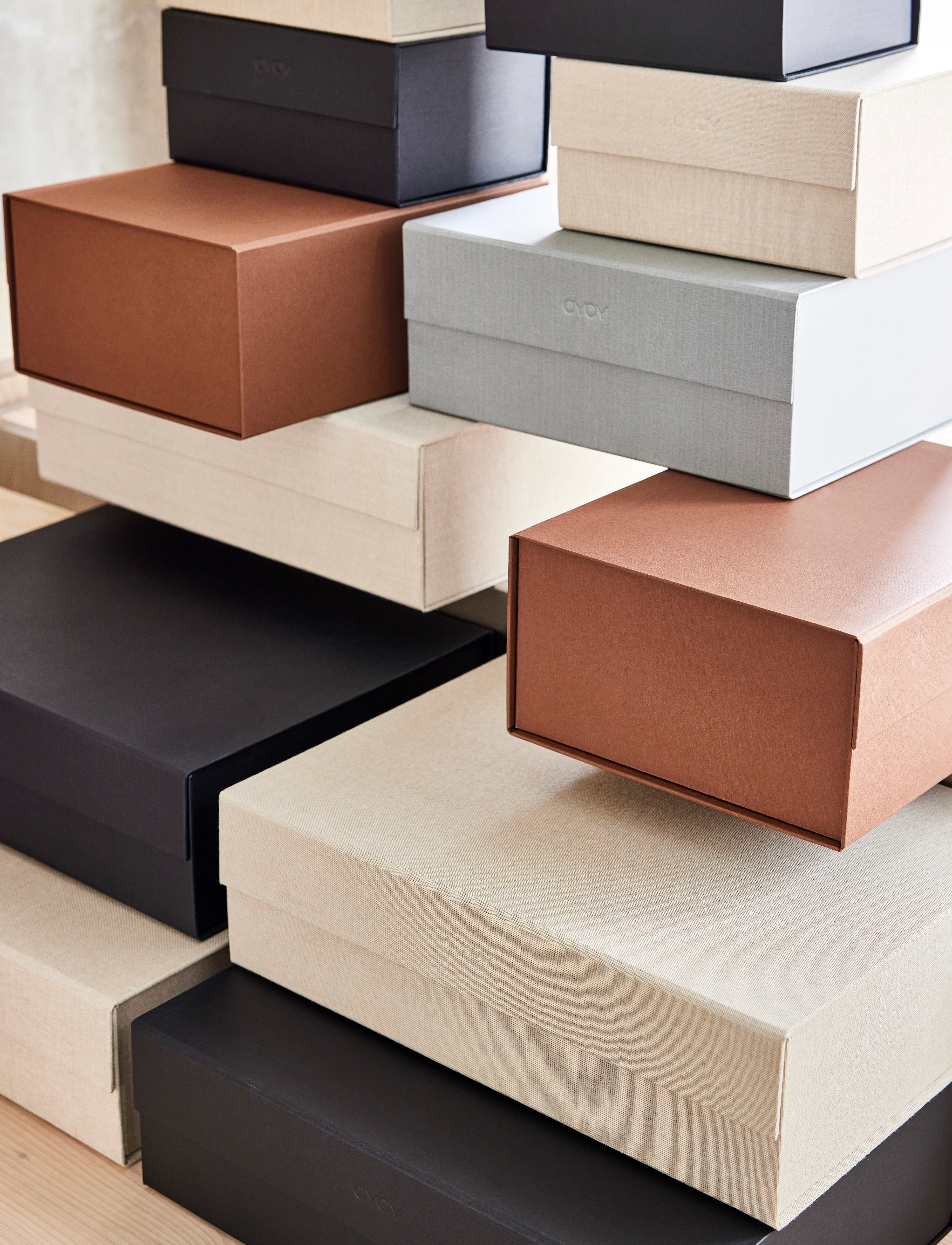 OYOY Living Design - Hako Storages Box - A3 - minikarbid - clay melange - 2