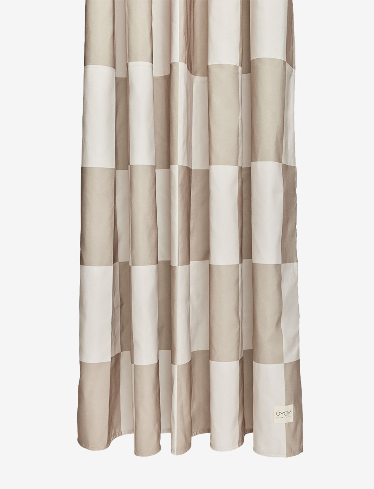 OYOY Living Design - Chess Shower Curtain - duschdraperier - clay / offwhite - 0
